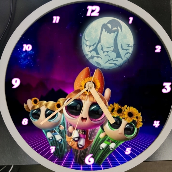 Power Puff Halloween led dance light clock - Picture 5 of 5